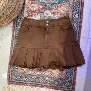Hollister Brown Mini Skirt
